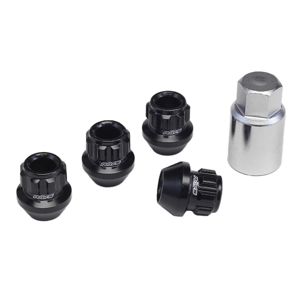 RAYS 17HEX RACING LOCK NUT L25 12X1.5 Black