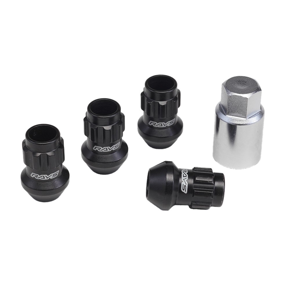 [74130000252BK] RAYS 17HEX RACING LOCK NUT L35 MED 12X1.5 Black