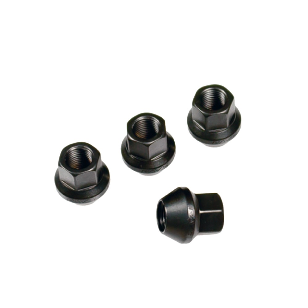 [74130000220BK] RAYS 17HEX RACING NUT L25 SHORT 4P 12X1.5 Black
