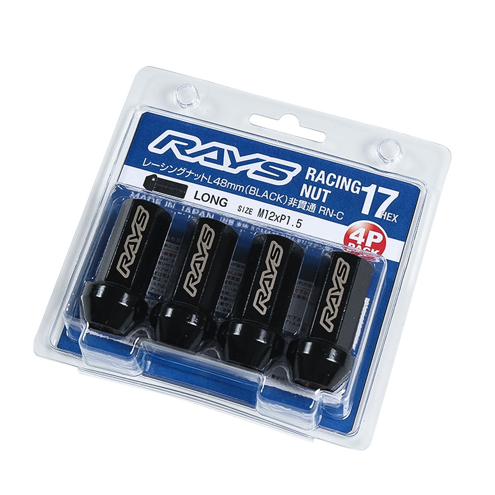 RAYS 17HEX RACING NUT RN-C L48 4PC 12X1.5 BK