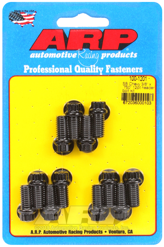 [100-1201] ARP SB Chevy 3/8 x .750" 12pt header bolt kit