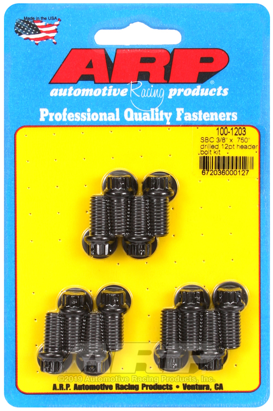 [100-1203] ARP SB Chevy 3/8 x .750" drilled 12pt header bolt kit