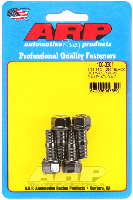 [100-3201] ARP 5/16-24 X 1.250 black hex water pump pulley stud kit