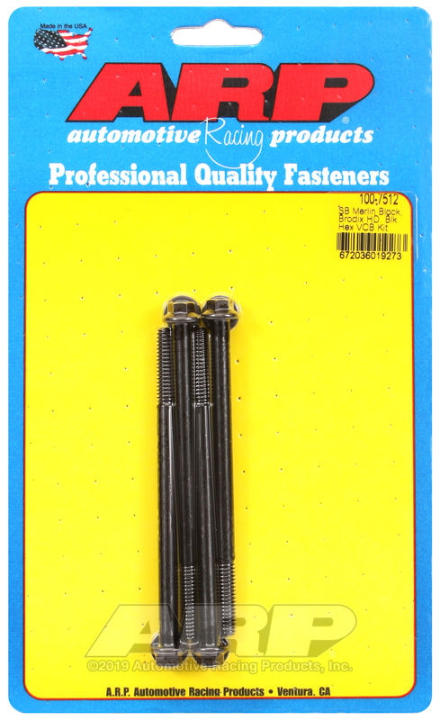 [100-7512] ARP Merlin block, Brodix head SB  hex valve cover bolt kit