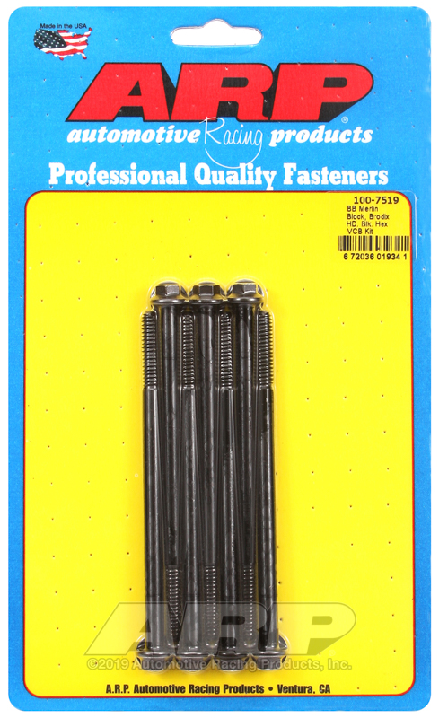 [100-7519] ARP Merlin block, Brodix head BB  hex valve cover bolt kit
