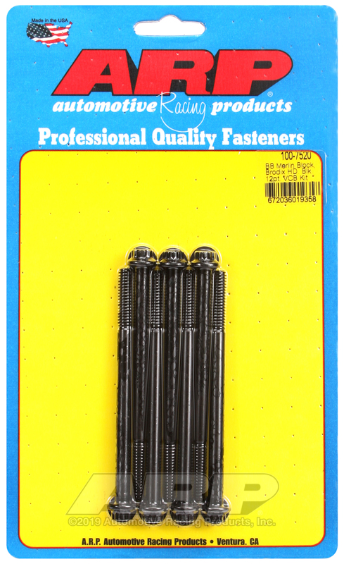 [100-7520] ARP Merlin block, Brodix head BB 12pt valve cover bolt kit