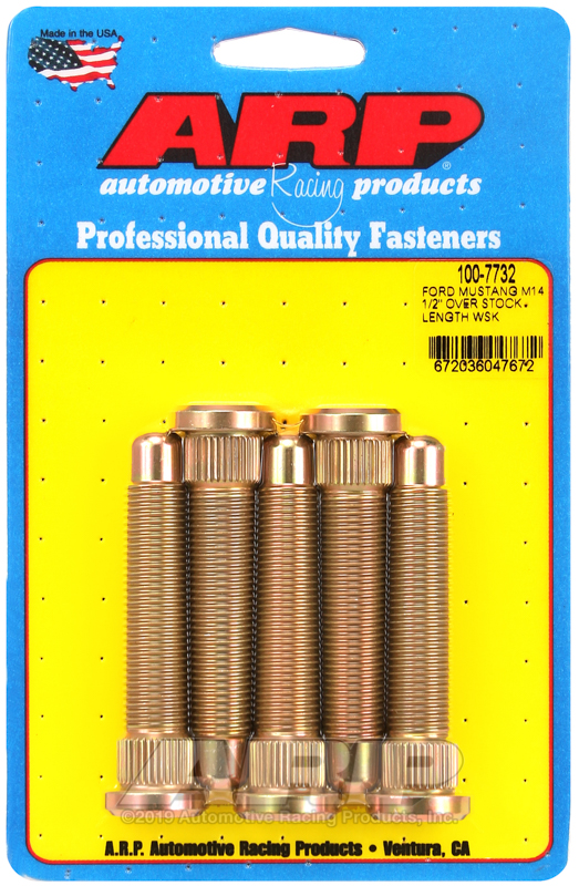 [100-7732] ARP Ford Mustang 2015 M14  1/2" over stock length wheel stud kit
