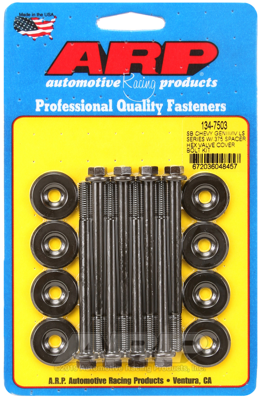[134-7503] ARP SB Chevy GENIII/IV LS Series w/.375 spacer hex valve cover bolt kit