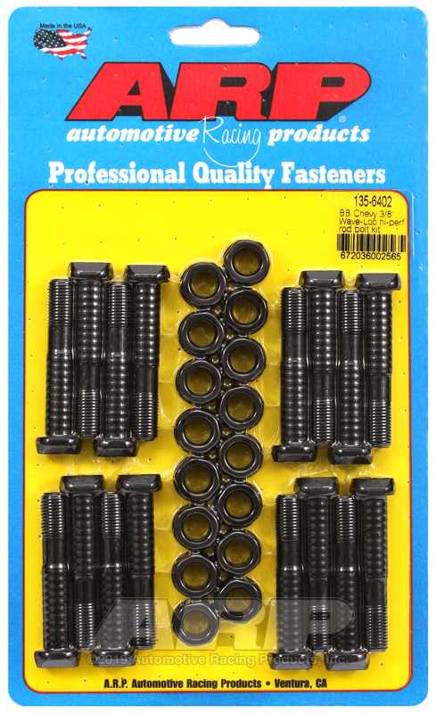 [135-6402] ARP BB Chevy 3/8" wave-loc hi-perf rod bolt kit