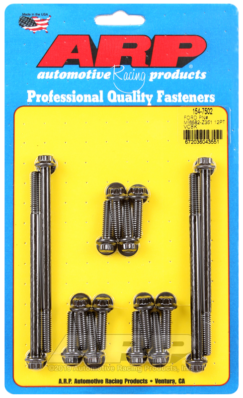 [154-7502] ARP SB Ford PN# M-6582-Z351 12pt valve cover bolt kit