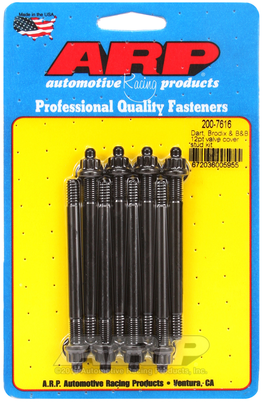 [200-7616] ARP Dart Brodix & B&B 12pt valve cover stud kit