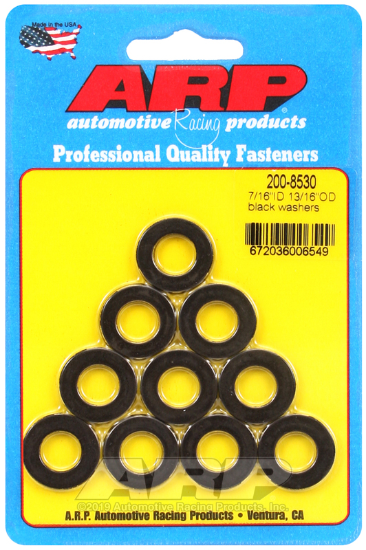 ARP 7/16 ID 13/16 OD black washers