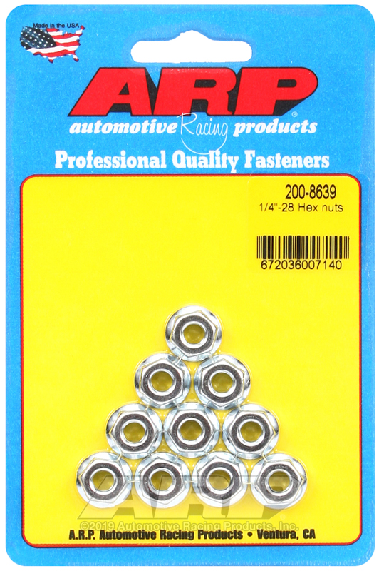 ARP 1/4-28 hex nut kit