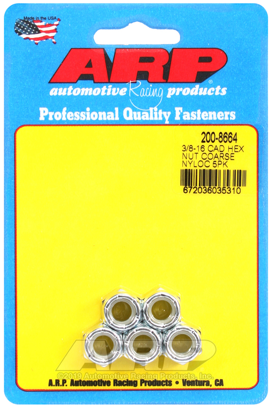 ARP 3/8-16 cad coarse nyloc hex nut kit