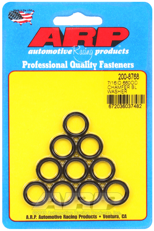 ARP 7/16 ID .660 OD  chamfer black washers