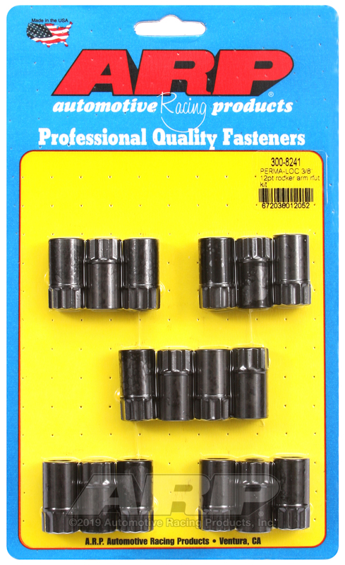 [300-8241] ARP Perma-Loc™ adjustable 3/8 12pt rocker arm nut kit