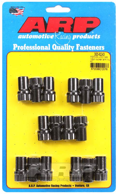 [300-8243] ARP Perma-Loc™ adjustable 3/8 12pt rocker arm nut kit