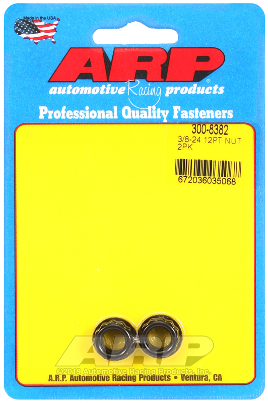 ARP 3/8-24 1/2 socket, .645 flange OD, 12pt nut kit