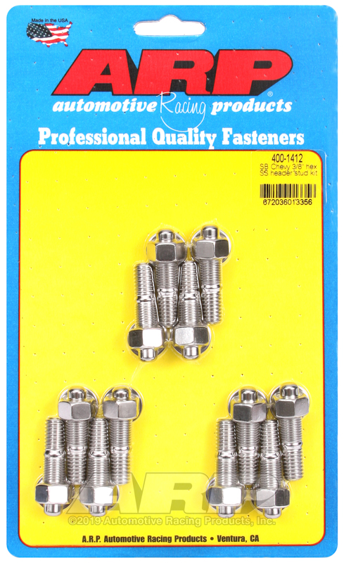 ARP SB Chevy 3/8 hex SS header stud kit