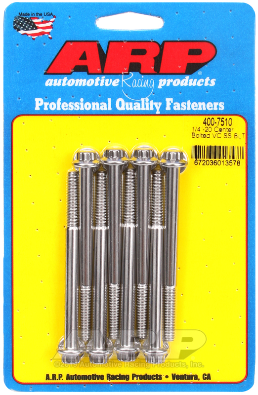 [400-7510] ARP SS 1/4-20 center bolted valve cover bolt kit