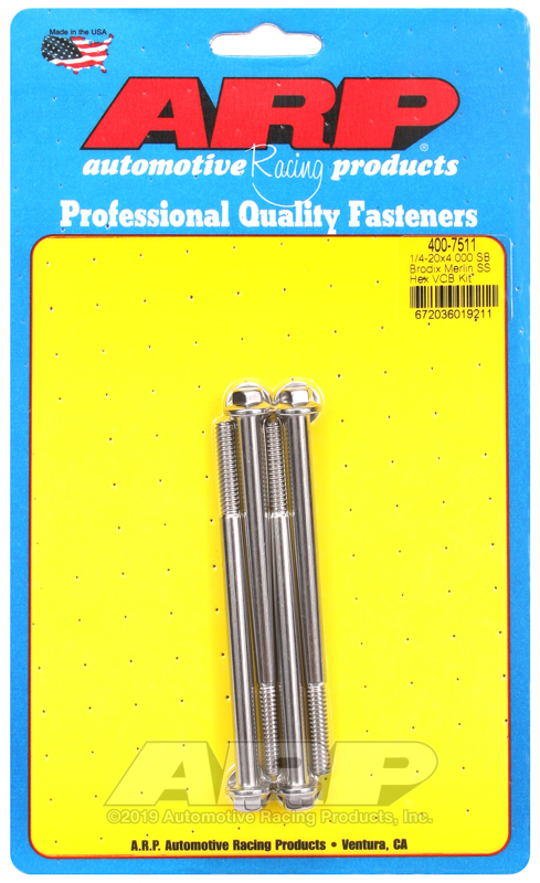 [400-7511] ARP Merlin block, Brodix head SB  hex valve cover bolt kit