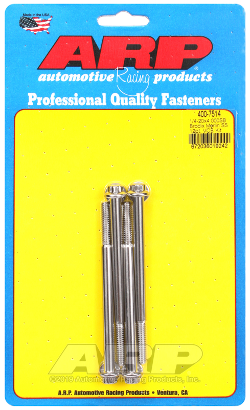 [400-7514] ARP Merlin block, Brodix head SB 12pt valve cover bolt kit