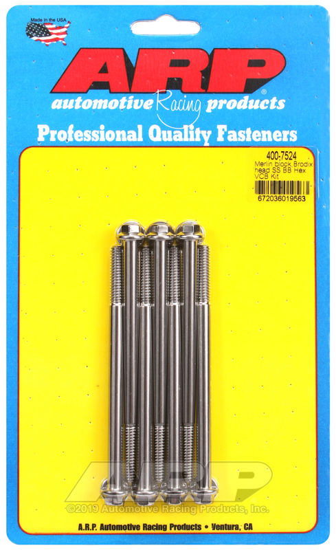 [400-7524] ARP Merlin block, Brodix head BB  hex valve cover bolt kit