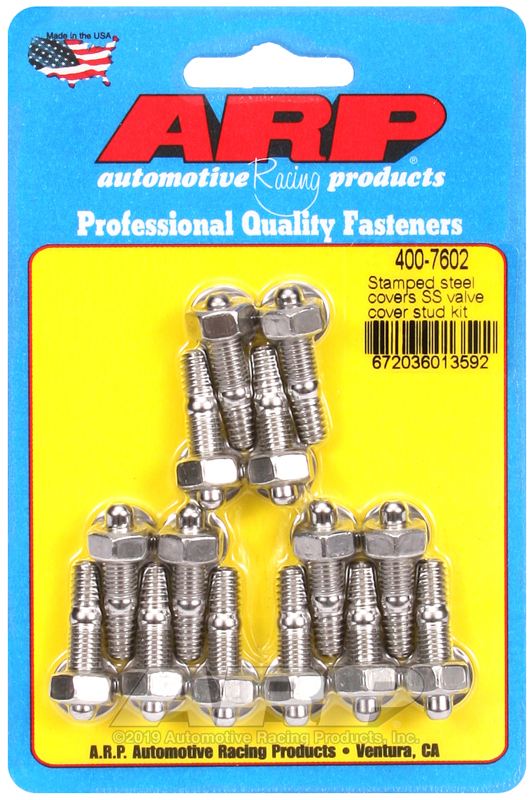 [400-7602] ARP Stamped steel covers SS valve cover stud kit