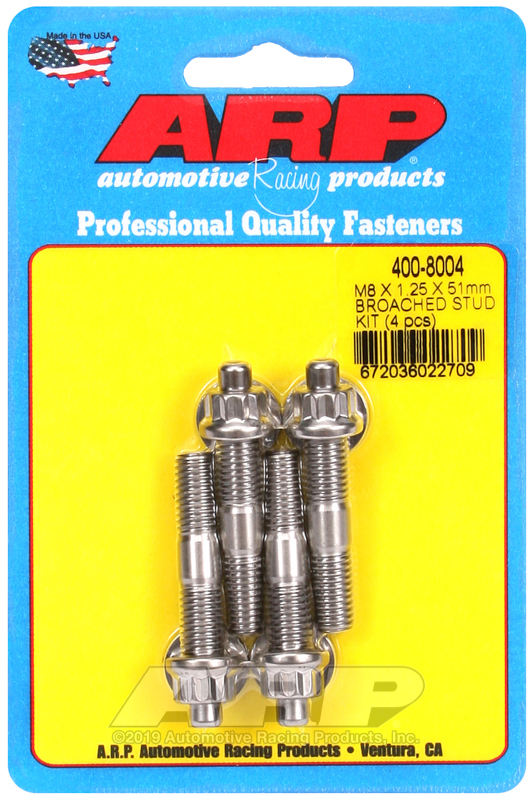 ARP M8 X 1.25 X 51mm broached stud kit - 4pcs