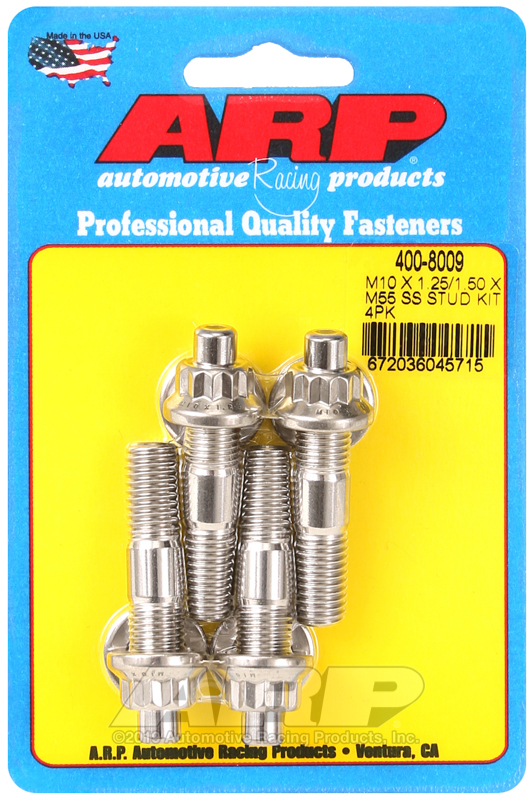 ARP M10 X 1.25/1.50 X 55mm broached stud kit 4pcs