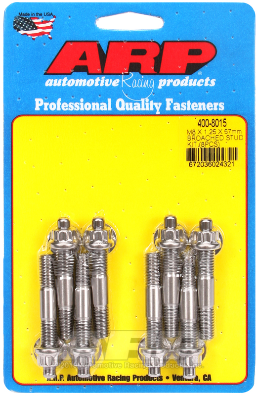 ARP M8 X 1.25 X 57mm broached stud kit - 8pcs
