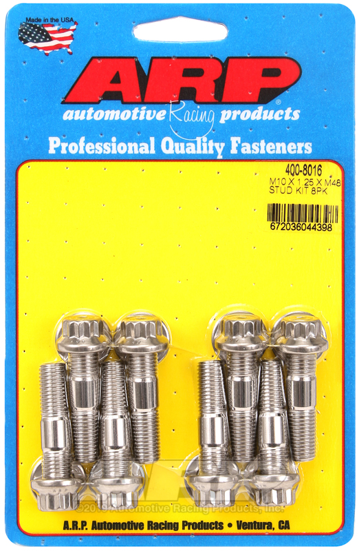 ARP M10 X 1.25 X 48mm broached stud kit 8pcs