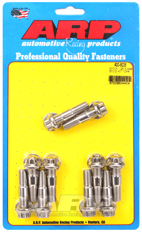 ARP M10 X 1.25 X 48mm broached stud kit 10pcs