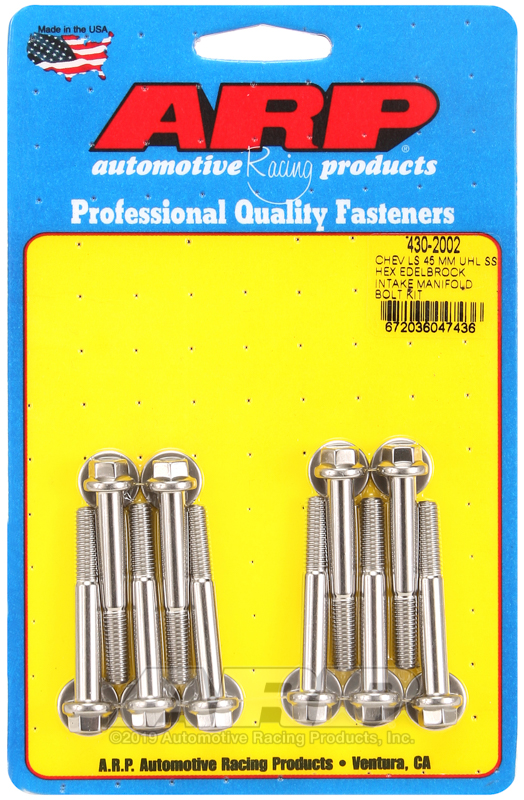 ARP Chevy LS 45mm UHL hex Edelbrock intake manifold bolt kit