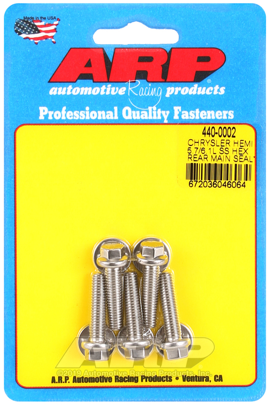 ARP Chrysler hemi 5.7/6.1L SS hex rear main seal plate bolt kit