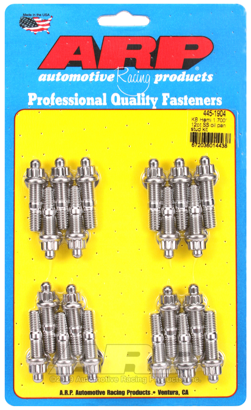 ARP KB Hemi 1.700" SS 12pt oil pan stud kit