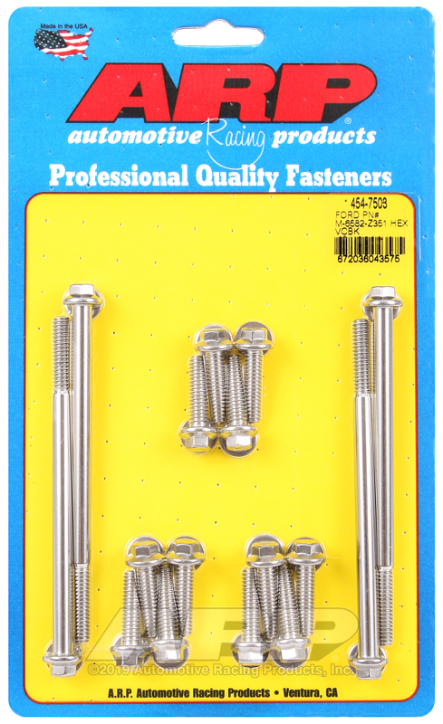 [454-7503] ARP SB Ford PN# M-6582-Z351 hex valve cover bolt kit
