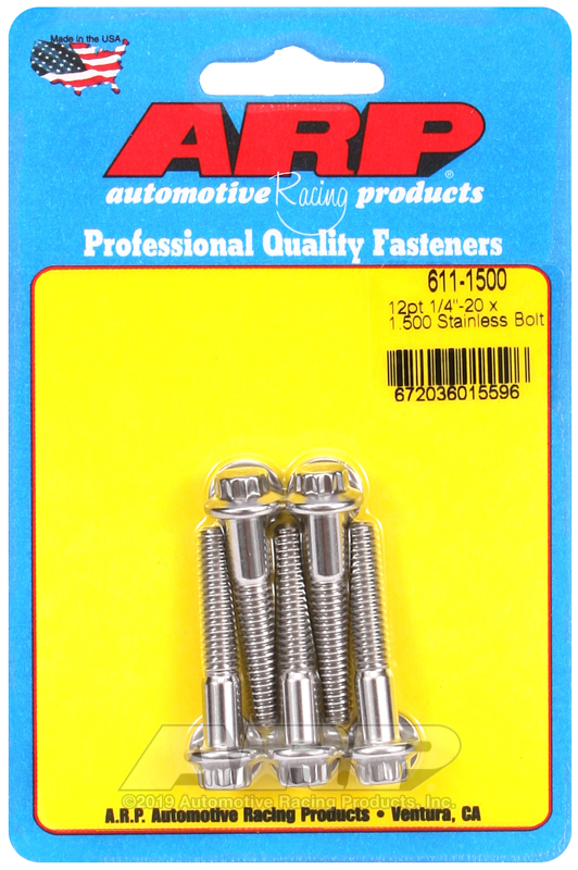 ARP 1/4-20 x 1.500 12pt SS bolts