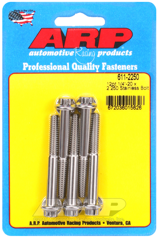 ARP 1/4-20 x 2.250 12pt SS bolts