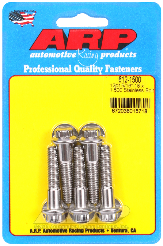 ARP 5/16-18 x 1.500 12pt SS bolts