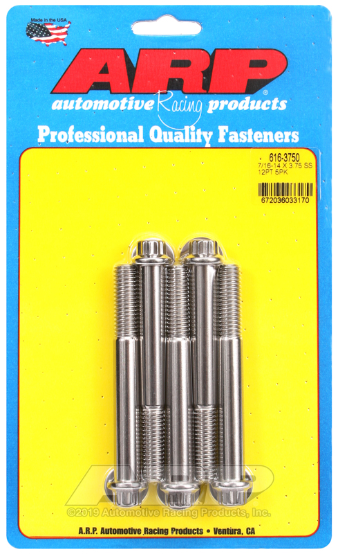 ARP 7/16-14 X 3.750 12pt SS bolts
