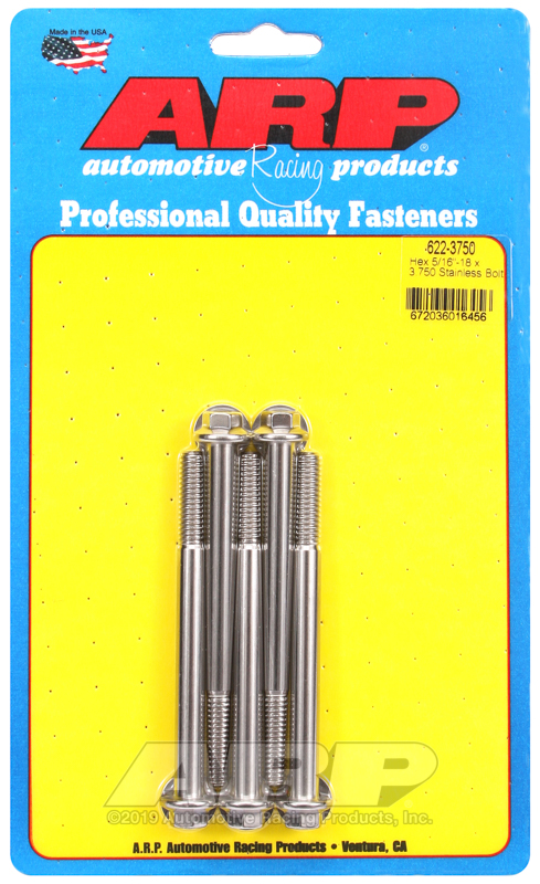 ARP 5/16-18 x 3.750 hex SS bolts