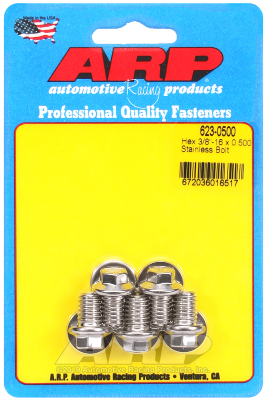 ARP 3/8-16 x 0.500 hex SS bolts