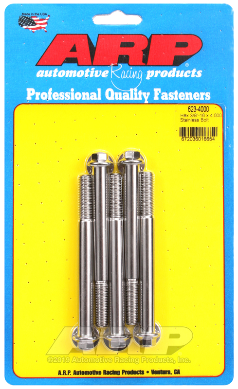 ARP 3/8-16 x 4.000 hex SS bolts