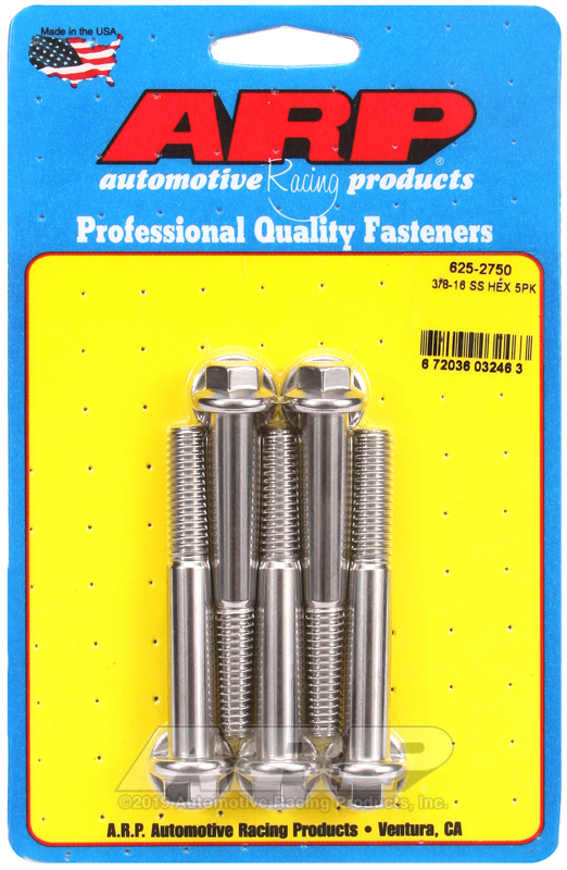 ARP 3/8-16 x 2.750 hex 7/16 wrenching SS bolts