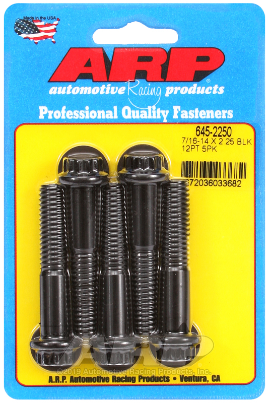 ARP 7/16-14 X 2.250 12pt 1/2 wrenching black oxide bolts