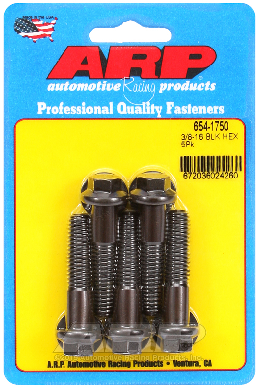 ARP 3/8-16 x 1.750 hex 7/16 wrenching black oxide bolts