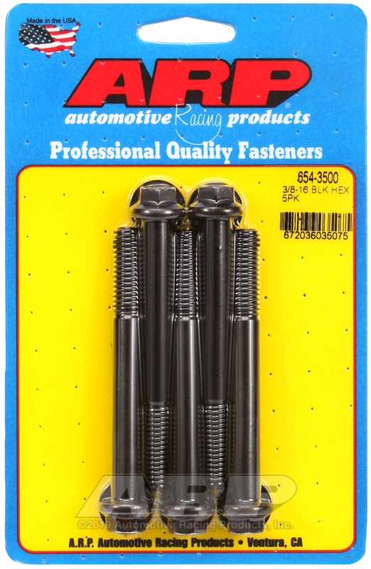 ARP 3/8-16 x 3.500 hex 7/16 wrenching black oxide bolts