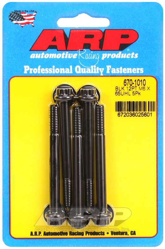ARP M6 x 1.00 x 65 12pt black oxide bolts