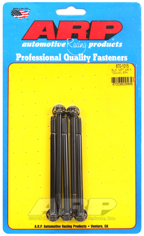 ARP M6 x 1.00 x 100 12pt black oxide bolts